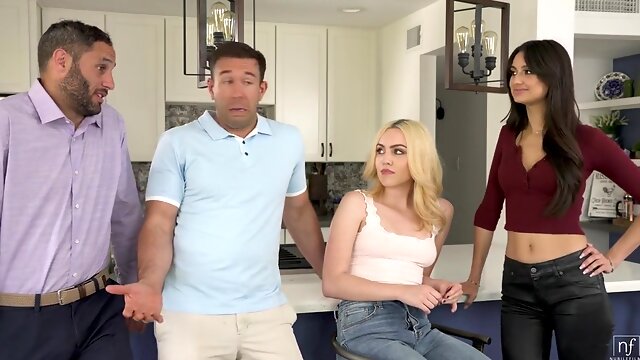 Freya Parker And Eliza Ibarra In Foursome Sex