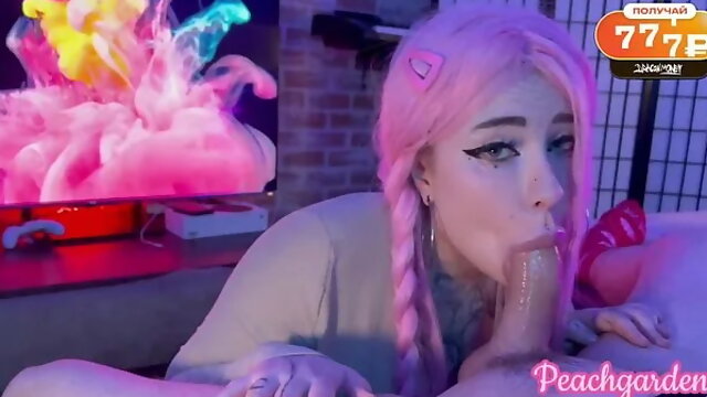 Hard and Deep Fucking in the Mouth of a Teen Girl