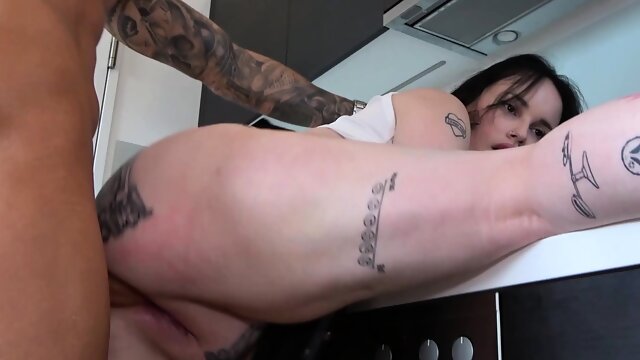 German thick tattoo amateur slut fucked in the kitchen