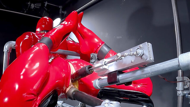 Climax Slut on Hog Tie Machine