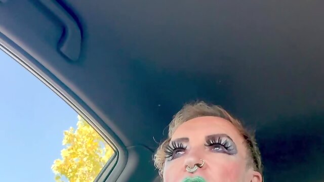 Blonde Crossdresser, Outdoor Femboy, Need Cock