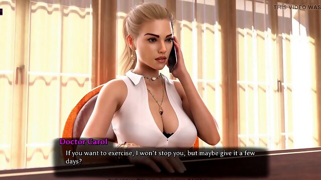 Hot blonde milf in the office living that perfect married life