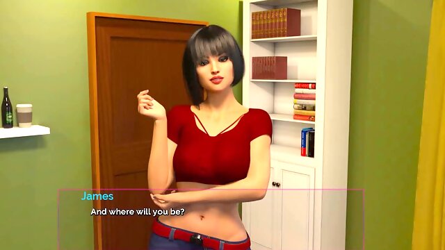 Silly landlady and her tenant engage in sexy talk and romance