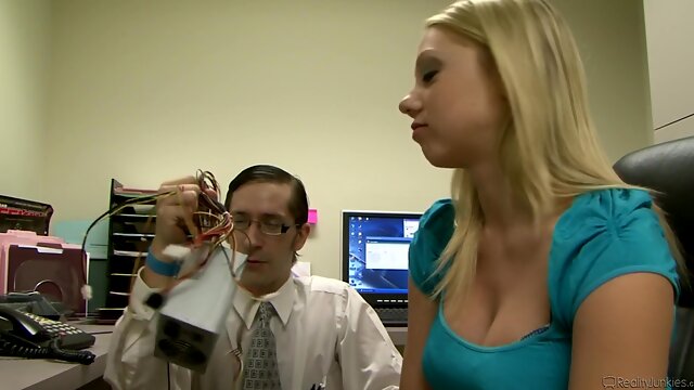 Forbidden Office Heat with John Henrys Blonde Charm