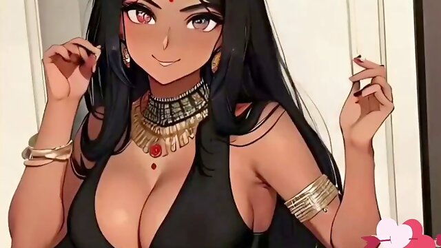 Luxurious Indian ample hooter Bhabhi in Saree Anime