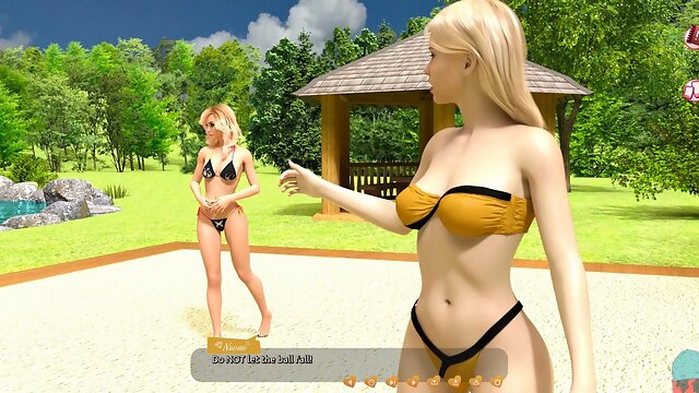 Moms visual novel adventure during spring break featuring big boobs and a playful vibe