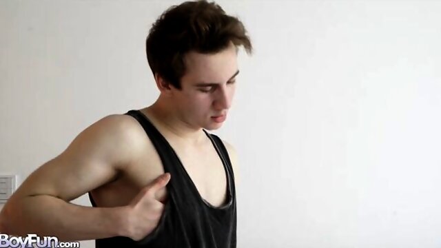 Lucas Morrison fingering himself on all four first