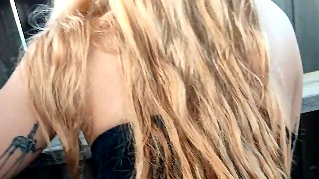 Blonde Bombshell with Big Ass Rides Hard in a Scenic Cabin POV