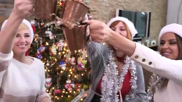 BAD Milfs Share a Cock For Xmas by MYLF: Big Tits, Blonde  Hardcore Porn