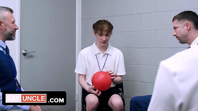 Gay parody of Severance - Twinks first experience with a pink cigar