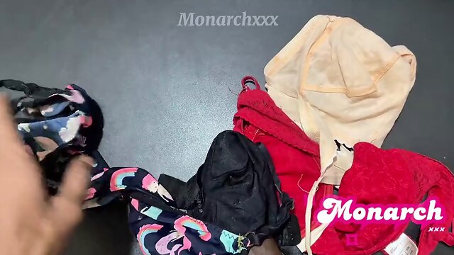 Solo midnight fun with sexy lingerie while playing with sisters hooter-sling