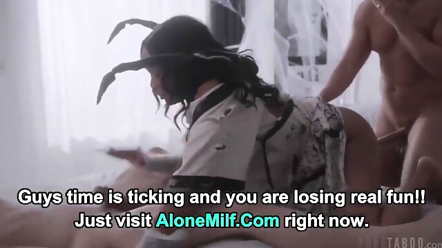 August Skye In Two Guys And Horny Ebony Milf