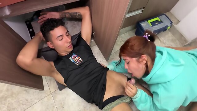 Celeste Lopez, Celeste Alba And Thiago Lopez - My Young Neighbor Plumber Unclogs My Pipes