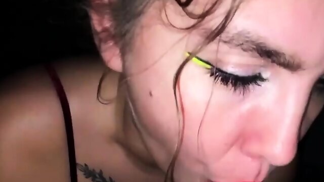 Horny roomy loves my spunk in her throat - swallow all -