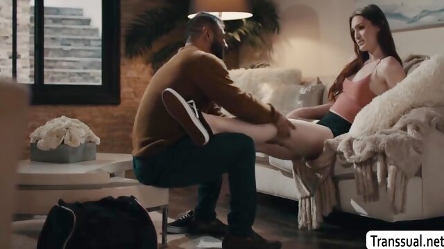 Stepdad Lets His Shemale Stepdaughter Bareback His Wet Ass