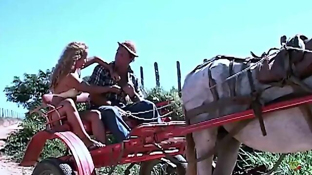Beautiful and hot blonde with a big tail moaning and enjoying giving her pussy and very tasty spit on the farm: Porn