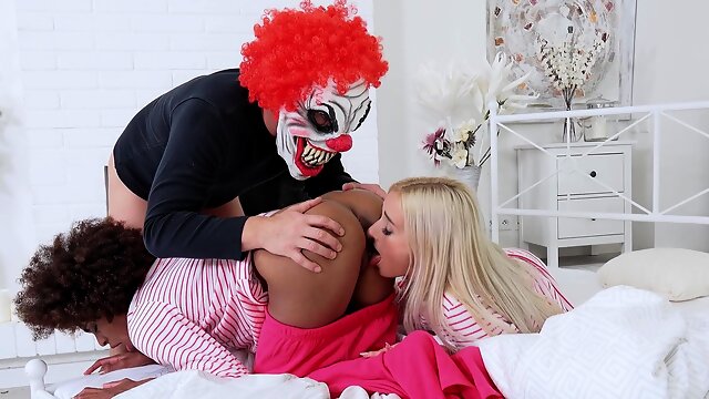 Daisy Lee and Luna Corason in a hot interracial threesome