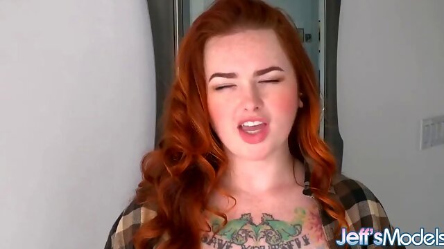 Curvy Redhead Adora Bell Seduces a Black Stud