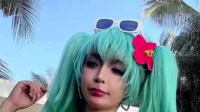 Brazilian teen in bikini poses provocatively on webcam