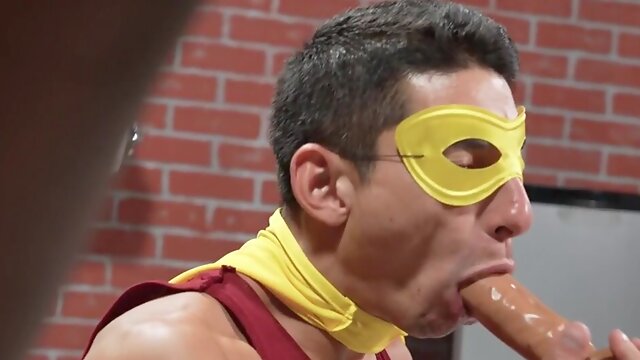 Mesmerized IR cosplay stud fucked in greedy asshole