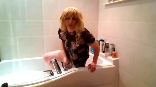 Sissy Solo Dildo, Crossdresser Pantyhose, Big Cock, Shemale