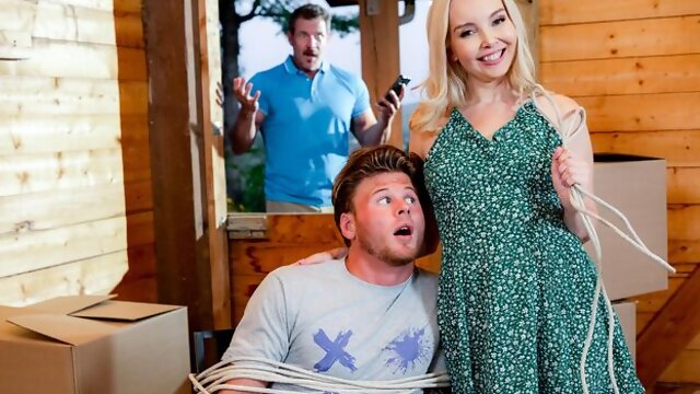 Spicy doggy style fuck with a gorgeous blonde chick Aaliyah Love