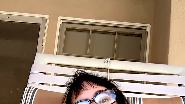 Stepson Fucks Stepmom in Our Private Patio While Stepdad Is Out