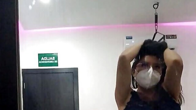 Very Horny Latina Touches Her Clitoris in the Adult Club! My Vagina Is Hot and Wants a Lot of Sex