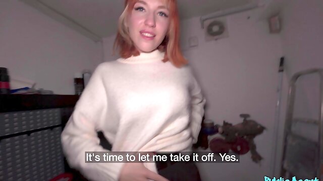 Delightful ginger temptress thrilling sex clip