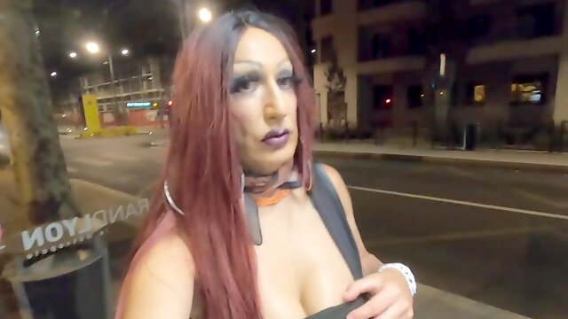Ladyboy Street Blowjob, Lingerie, Amateur, Shemale, Outdoor, Sissy