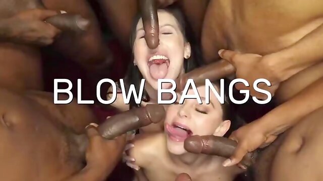 GangbangCreampie - Gorgeous Brunette Loves Swallowing Cock And Getting Gangbanged