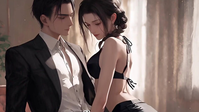 Facing the Window, Small Waist in His Hands-she Sits the Light and Finishes Where It Turns Golden.