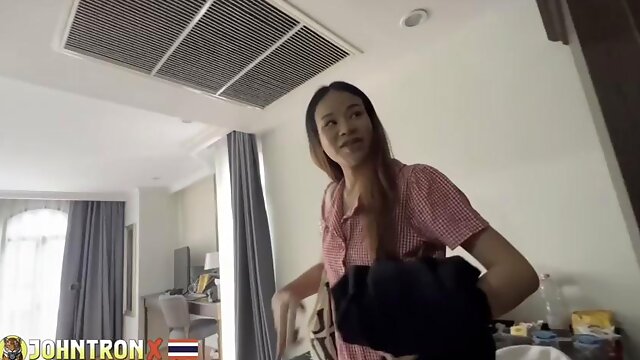 JohnTronX - Pretty and slim Asian babe gets her pussy and ass stretched: Porn