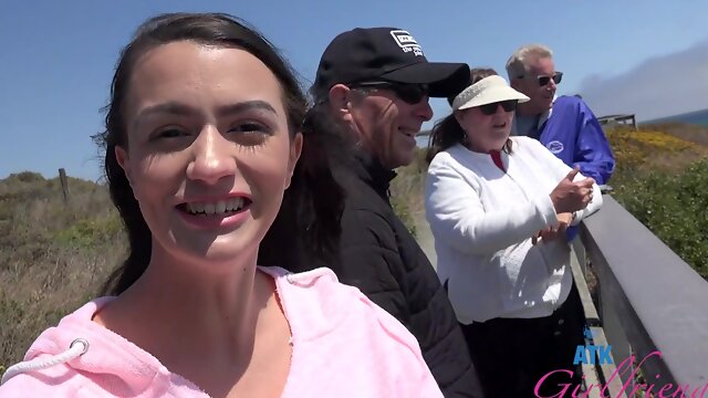 Summer Renee, outdoor public action with horny teen