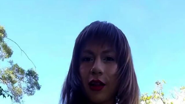 Shemale, Cumshot, Outdoor