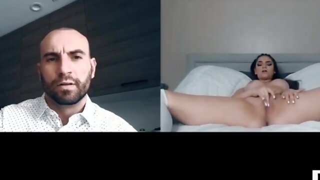 UNSPOILED TABOO Step Father Blackmails Her Daughter-in-law After Web cam Onanism - Athena Faris