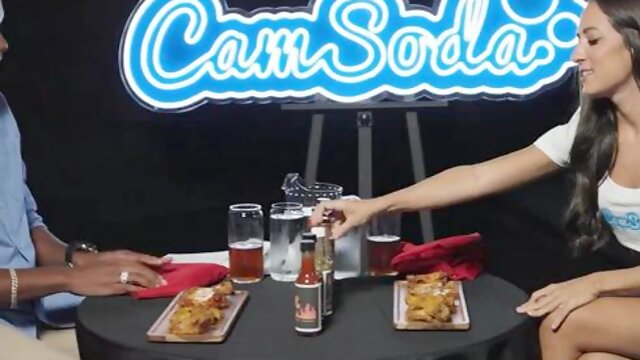 Hot Ones XXXtra Spicy Porn Parody -  Sexy Petite MILF Pours Flaming Hot Sauce On Pussy Lips BBC: Porn