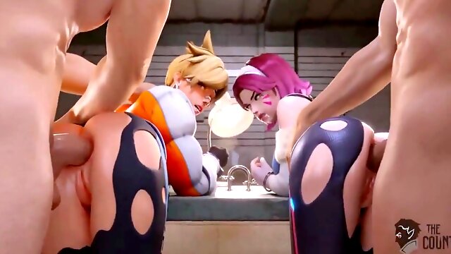 D.va getting stiff penetrate for cheating oral job sex