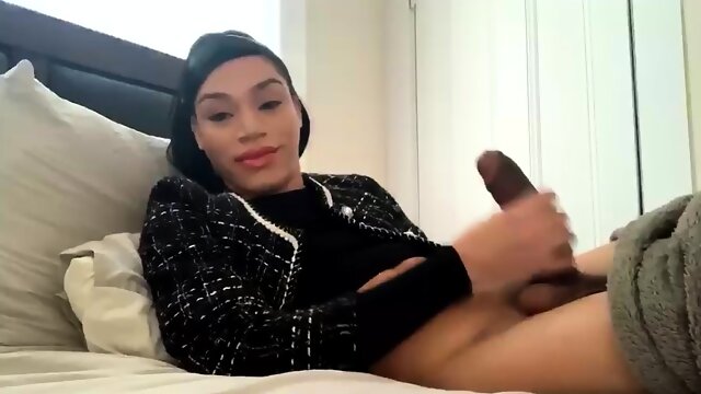 Solo ebony masturbation shemale cumming