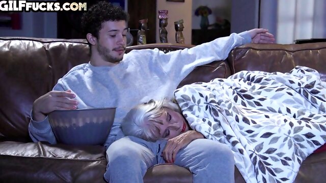 Fake titted granny smashed by big dick in wet pussy hole