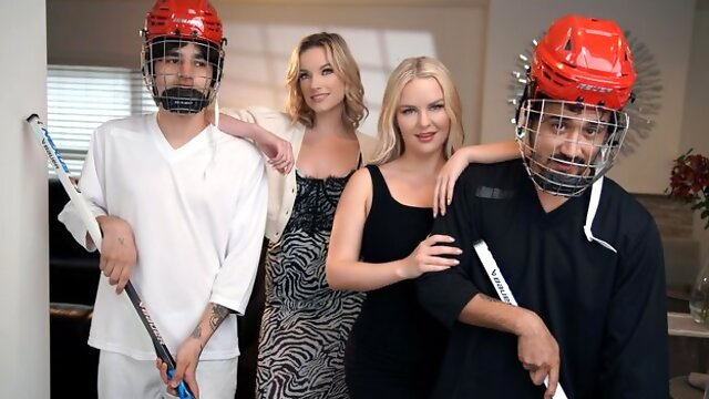 Adorable babes Bridgette B and Lily Lane are sharing a big cock