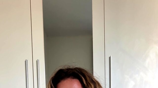 Sexy girl with huge boobs teases my cock with her hands, gives me a blowjob and then rides my cock in reverse cowgirl position