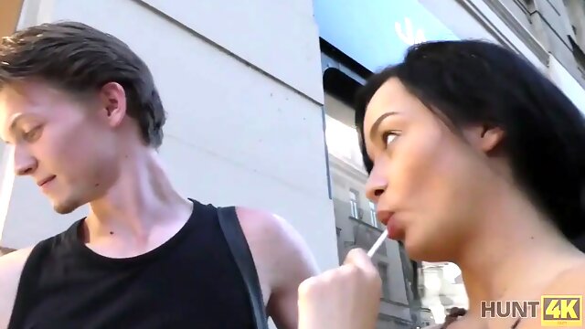 Hunt4k. teenager receives cum all over abdomen after cheating on..