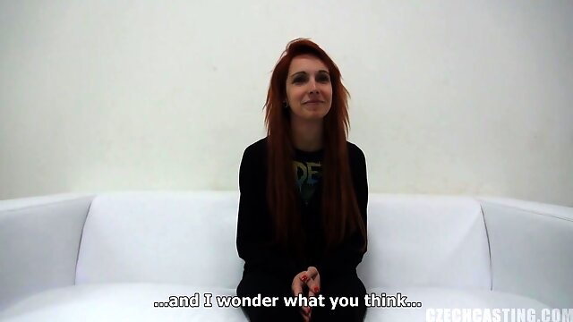 Redhead Daniela At Casting - Point of view