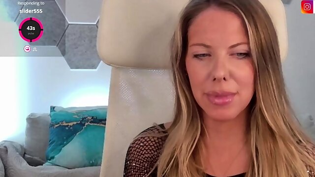 Beautiful blonde nanny and big boobed blonde MILF get pumped