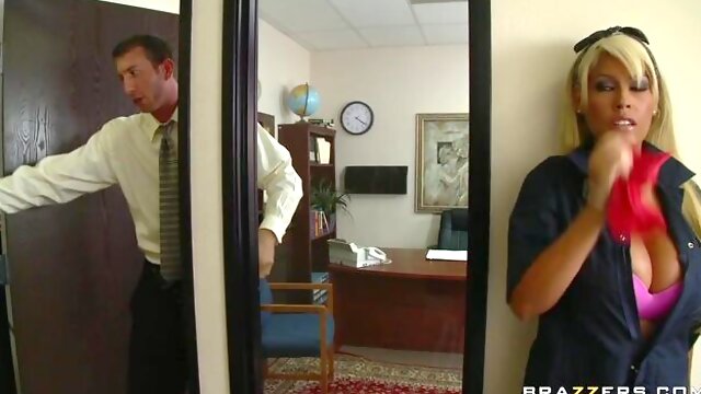 Gorgeous busty blonde Bridgette B is enjoying this massive dick