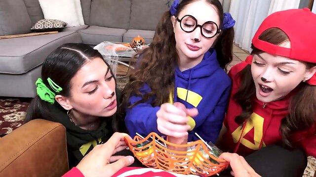 BFFs-Were the Clitmunks! Three Friends Share a Big Cock