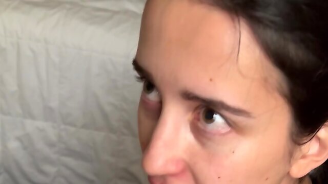 Homely girl with big tits finally gets some action at her house