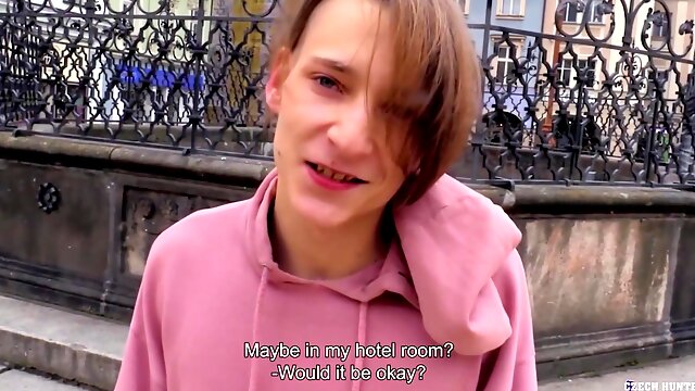 Twink Practices His Parkour & Dick Taking Skills While Earning Some Cash On The Side