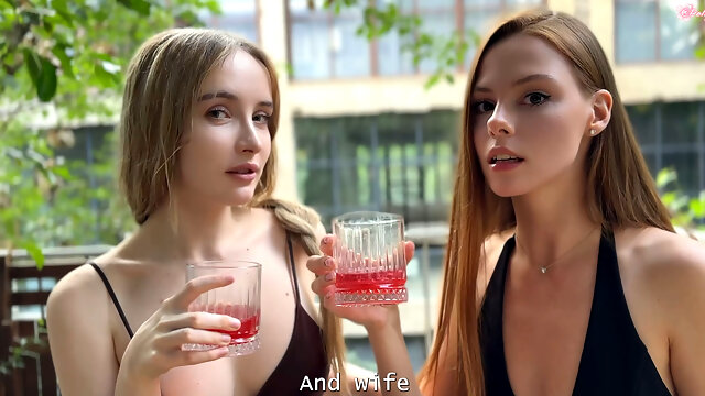 Threesome Sex on the First Date! Lucky Guy Fucks Two 19-year-old Stepsisters!